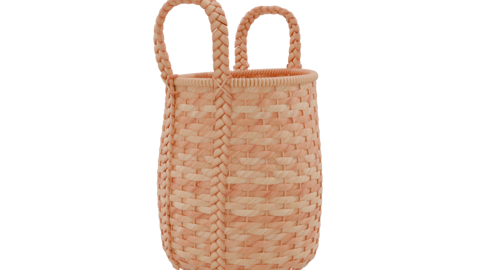 Stylish Handmade Woven Storage Basket 3D Model - Professional 3D Model Render 9