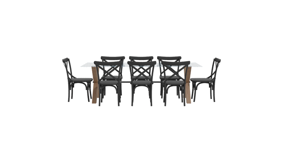Elegant Dining Table Set 3D - Professional 3D Model Render 11