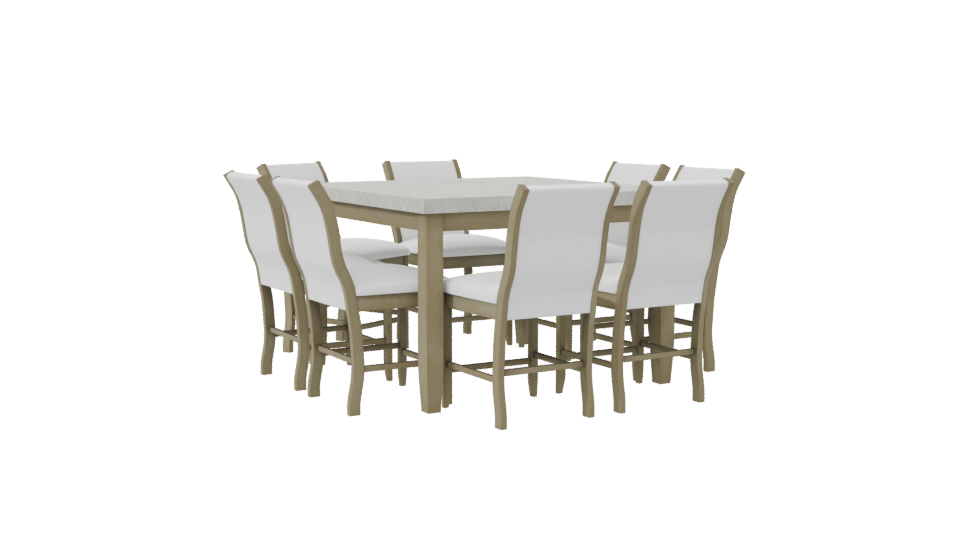 Elegant Dining Table Set 3D - Professional 3D Model Render 7