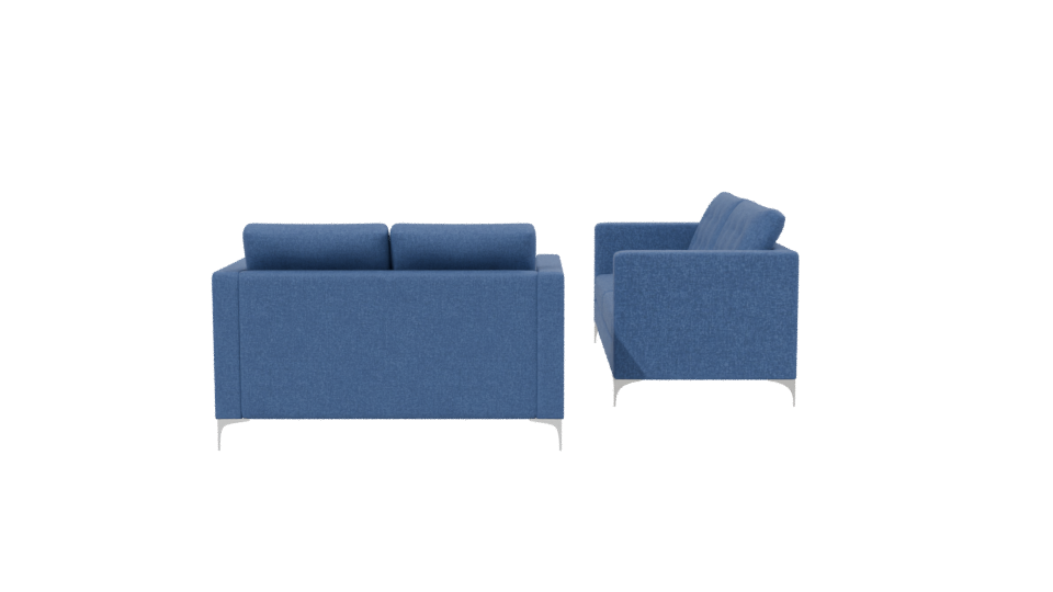 Stylish Blue Sofa Set 3D - Professional 3D Model Render 2