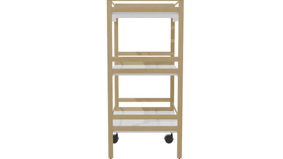 Elegant Multi-Tier Storage Rack 3D - Professional 3D Model Render 2