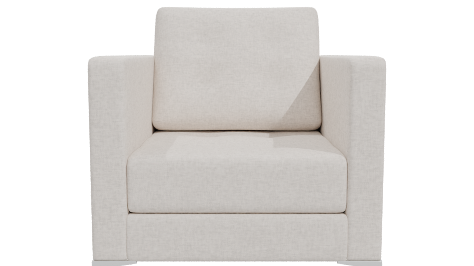 Minimalist Fabric Armchair 3D - Professional 3D Model Render 11