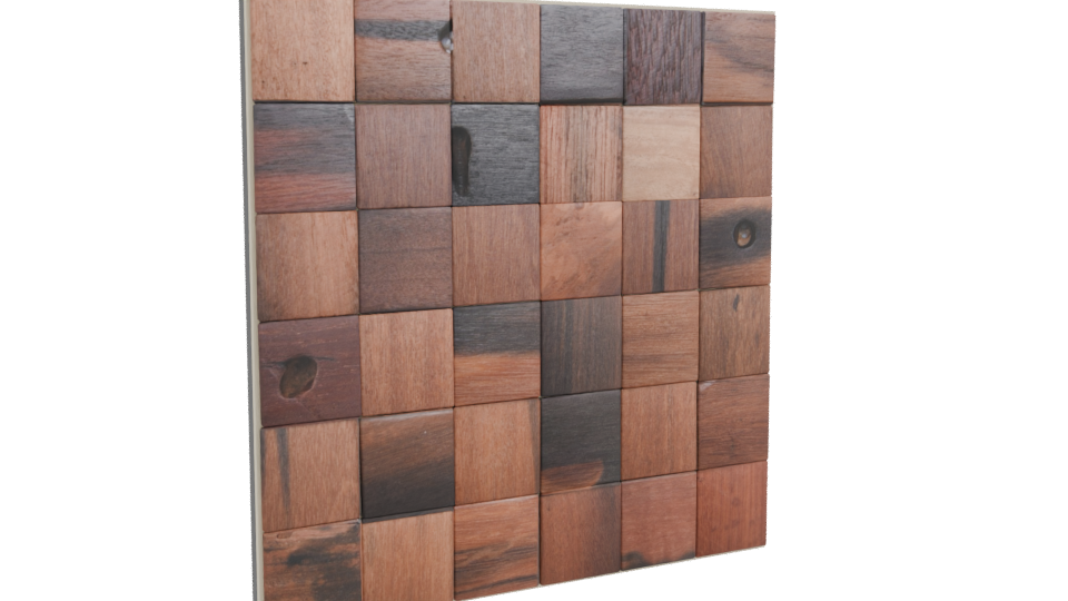 Stylish Wooden Wall Art Model - Professional 3D Model Render 10