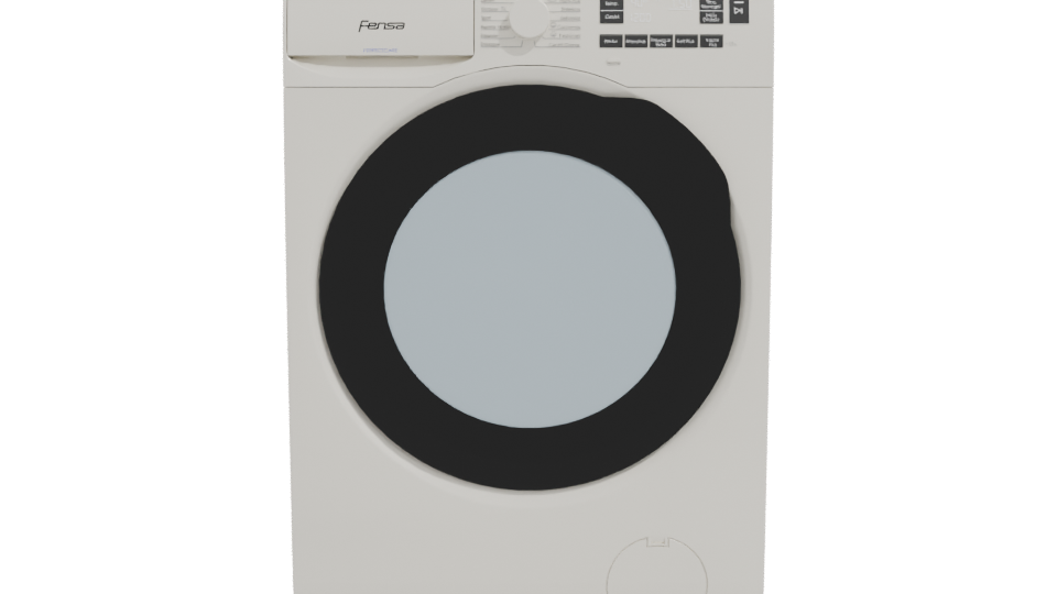 Realistic Front Load Washing Machine 3D - Professional 3D Model Render 11