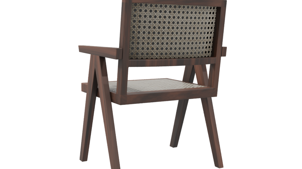 Stylish Modern Wooden Chair 3D - Professional 3D Model Render 4