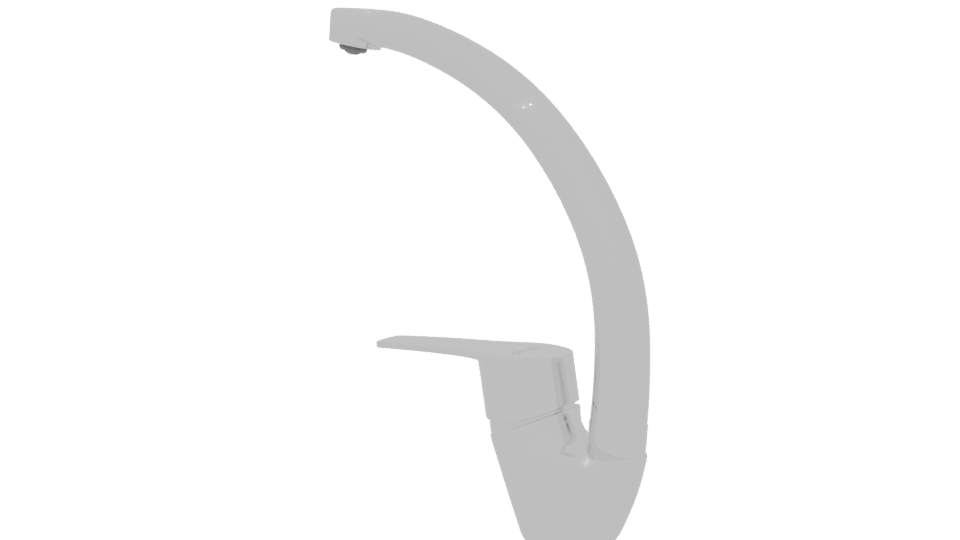 Sleek Kitchen Faucet 3D Model - Professional 3D Model Render 6