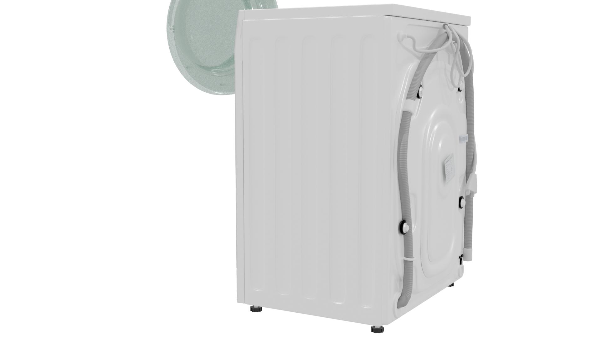 Modern Household Washing Machine 3D - Professional 3D Model Render 3