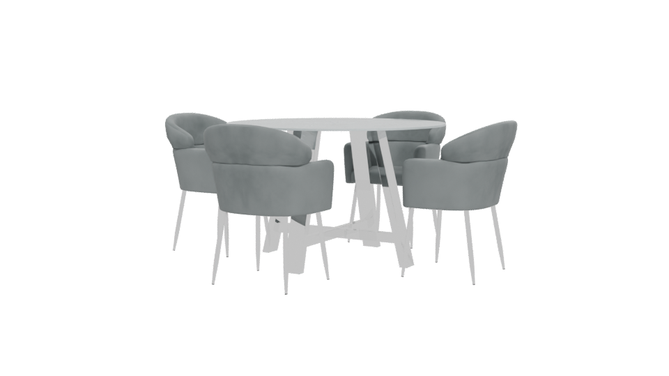 Stylish Dining Table Set 3D - Professional 3D Model Render 12