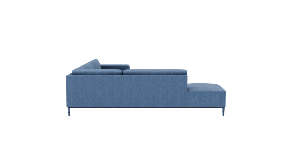 Contemporary L-Shaped Fabric Sofa 3D Model - Professional 3D Model Render 8