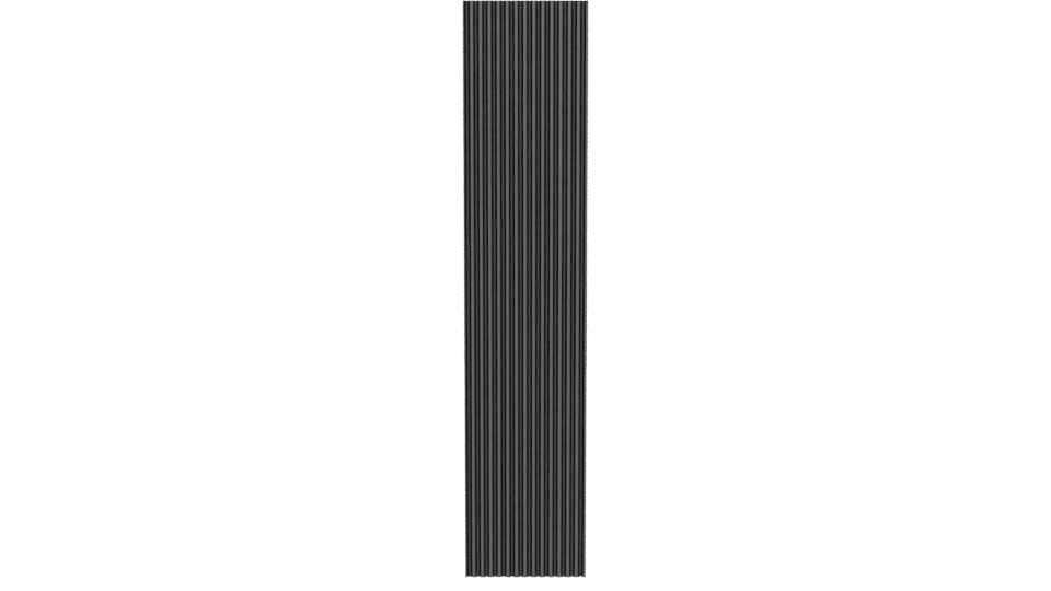 Stylized Vertical Striped Panel 3D - Professional 3D Model Render 5