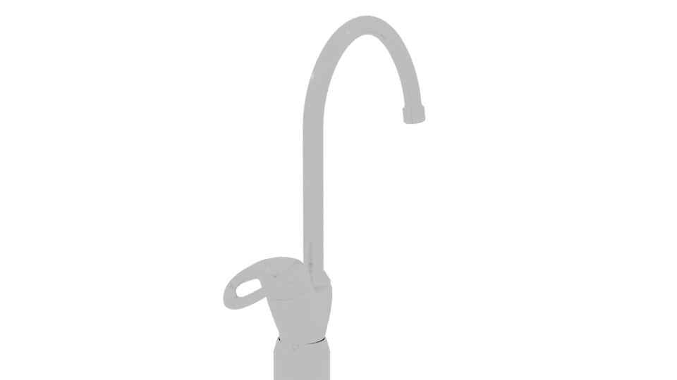 Sleek Modern Kitchen Faucet Model - Professional 3D Model Render 9
