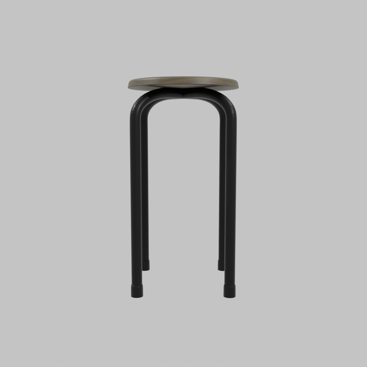 Piso De Metal Negro - Madera Oscura