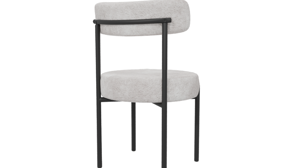 Contemporary Fabric Dining Chair 3D Model - Professional 3D Model Render 6