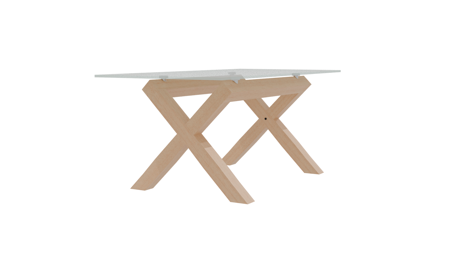 Stylish Glass Top Dining Table - Professional 3D Model Render 9