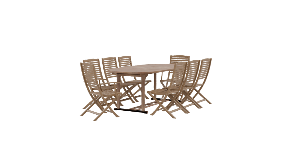 Stylish Outdoor Dining Set 3D - Professional 3D Model Render 9