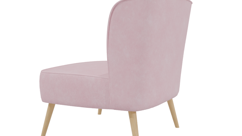 Stylish Pink Accent Chair 3D - Professional 3D Model Render 3