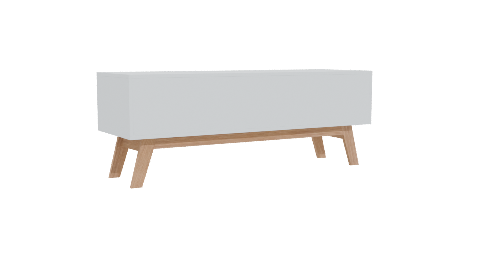 Minimalist Wooden TV Stand 3D - Professional 3D Model Render 4