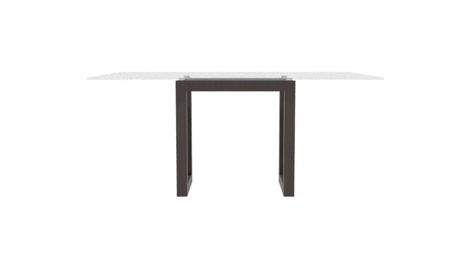 Glass Top Modern Dining Table - Professional 3D Model Render 5