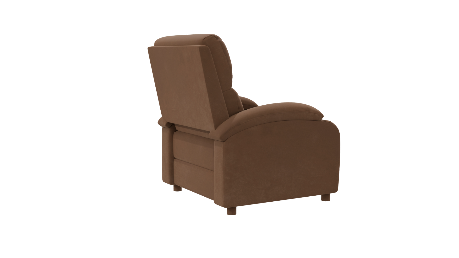 Stylish Brown Recliner Chair 3D - Professional 3D Model Render 7