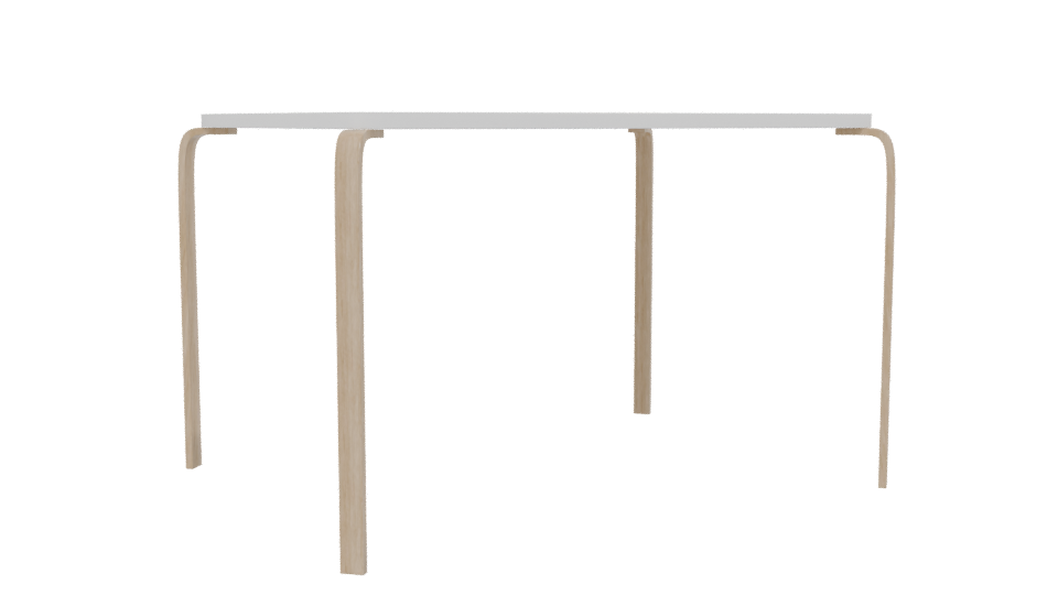 Minimalist Wooden Dining Table 3D - Professional 3D Model Render 13