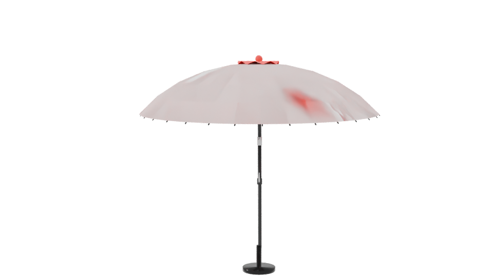 Vibrant Red Outdoor Patio Umbrella 3D Model - Professional 3D Model Render 8