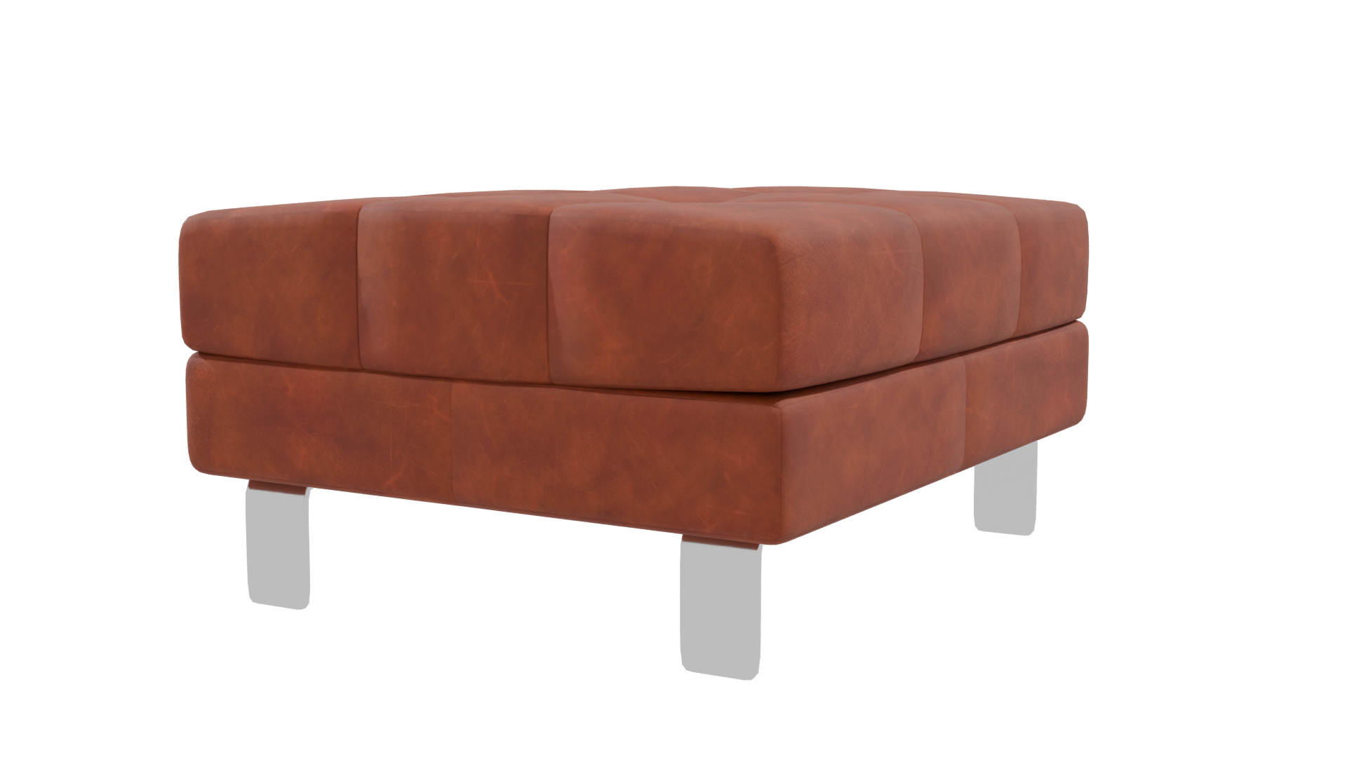 Stylish Leather Ottoman 3D Model - Professional 3D Model Render 9