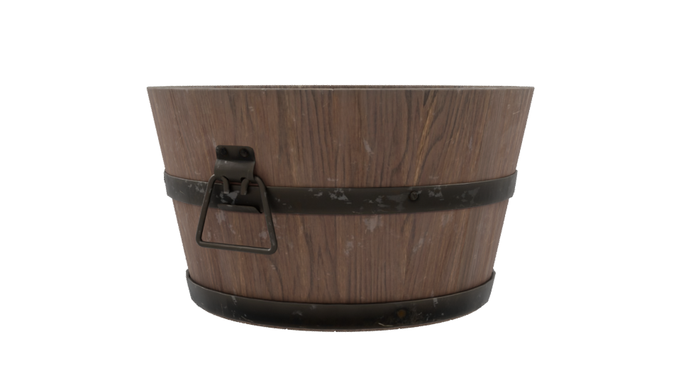 Rustic Wooden Barrel Model - Professional 3D Model Render 9
