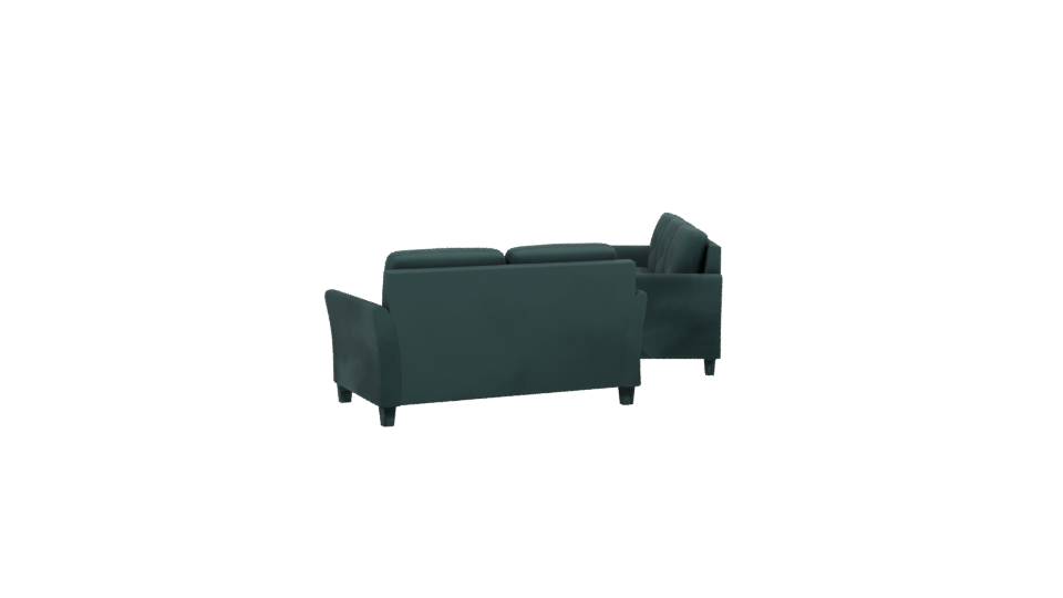 Stylish Teal Sofa Set 3D - Professional 3D Model Render 2