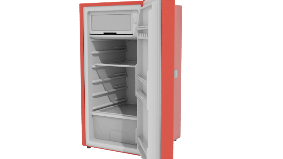 Classic Retro Refrigerator 3D Model - Professional 3D Model Render 12