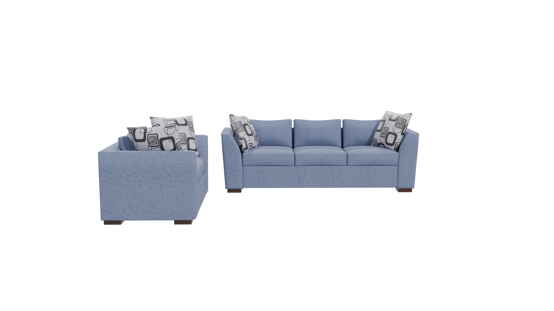 Contemporary Fabric Sofa Set 3D Model - Professional 3D Model Render 11