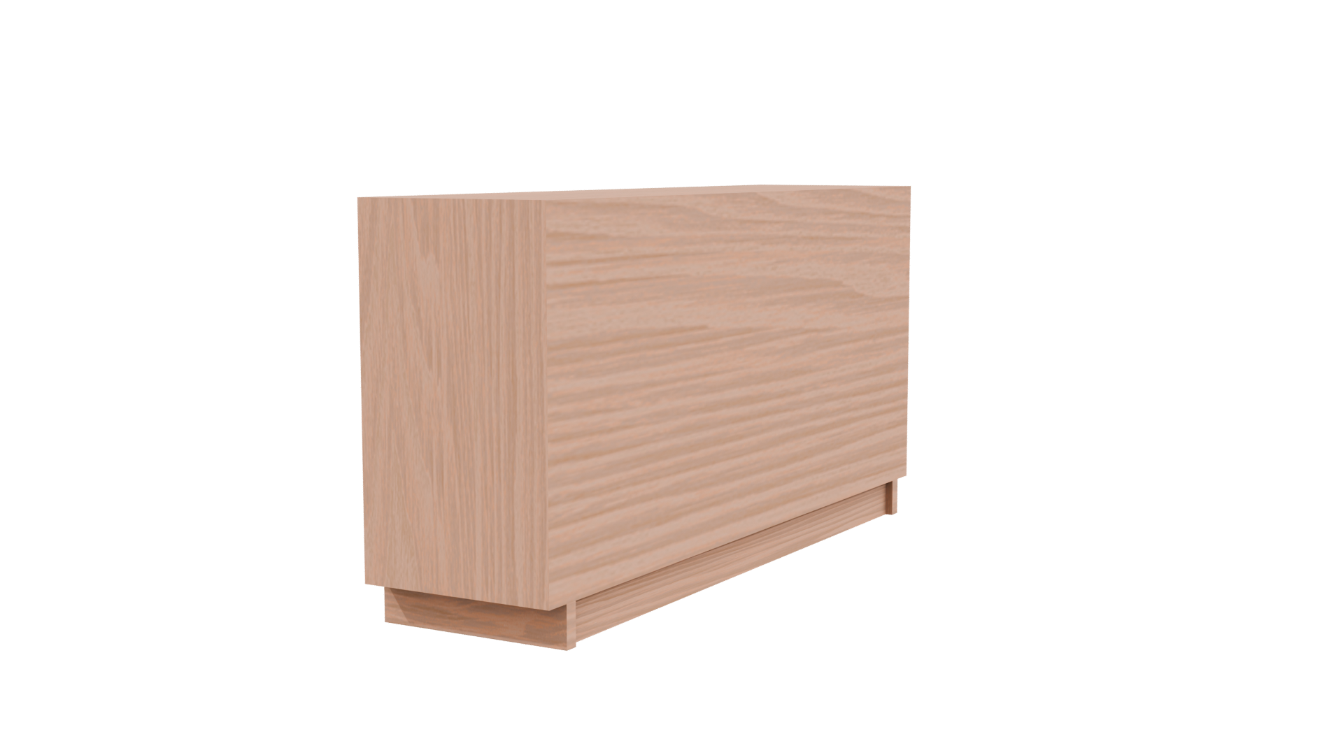 Contemporary Wooden Storage Cabinet 3D Model - Professional 3D Model Render 3