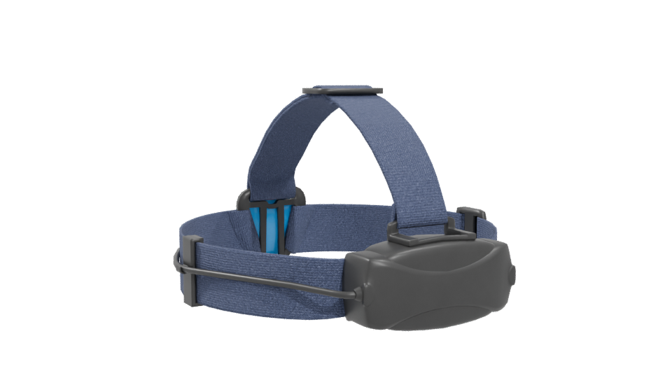 Stylish Blue Fabric Headlamp 3D Model - Professional 3D Model Render 4