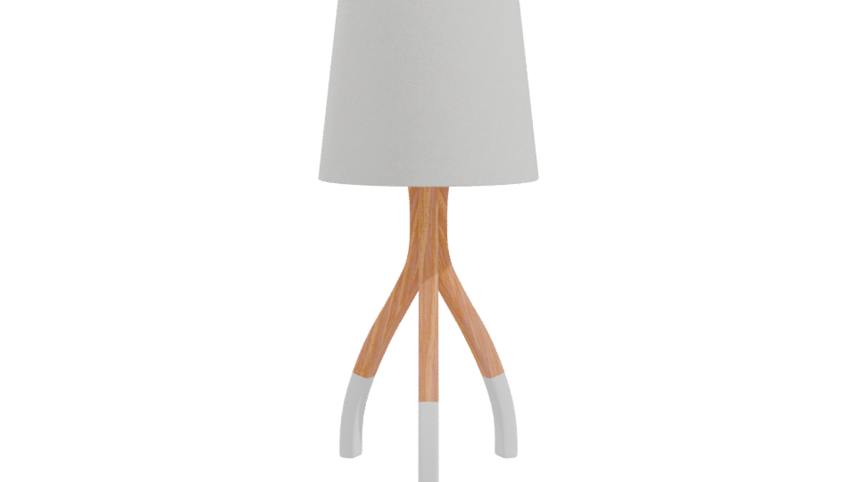 Stylish Wooden Table Lamp 3D - Professional 3D Model Render 10