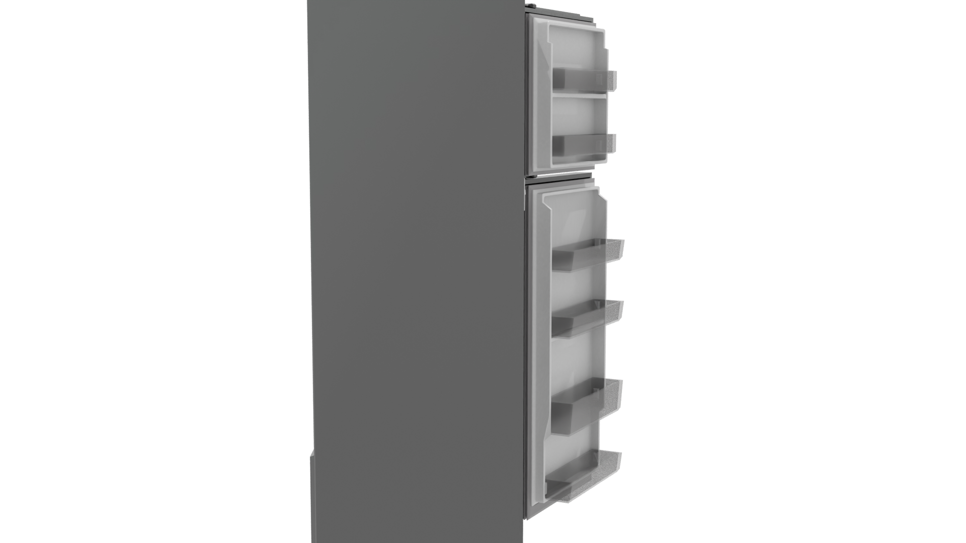 Elegant White Refrigerator 3D Model - Professional 3D Model Render 8