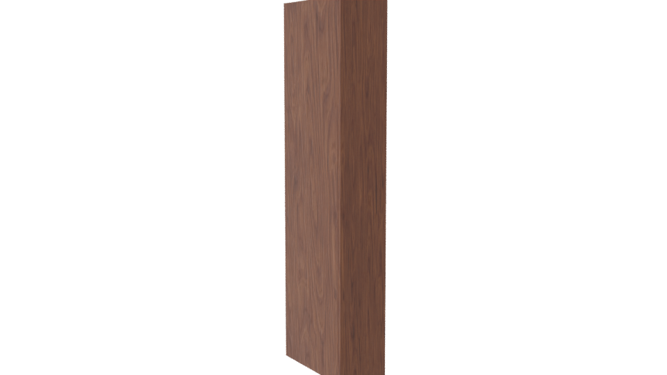 Stylish Wooden Bookshelf Model - Professional 3D Model Render 7
