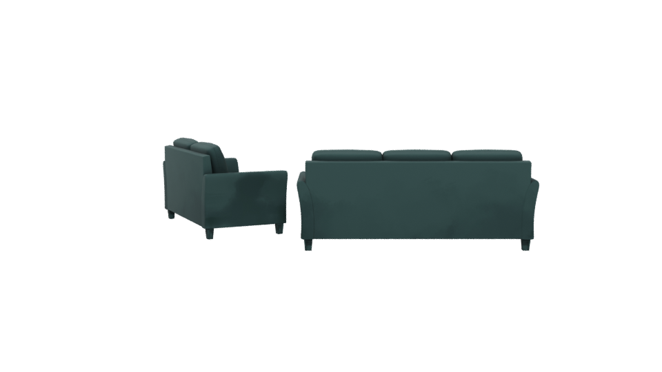 Stylish Teal Sofa Set 3D - Professional 3D Model Render 5