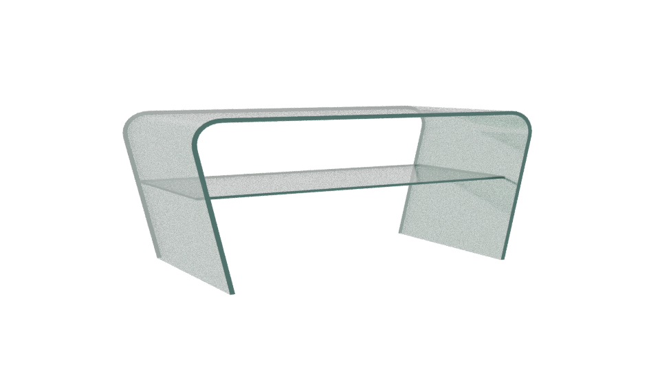 Modern Glass Coffee Table 3D - Professional 3D Model Render 10