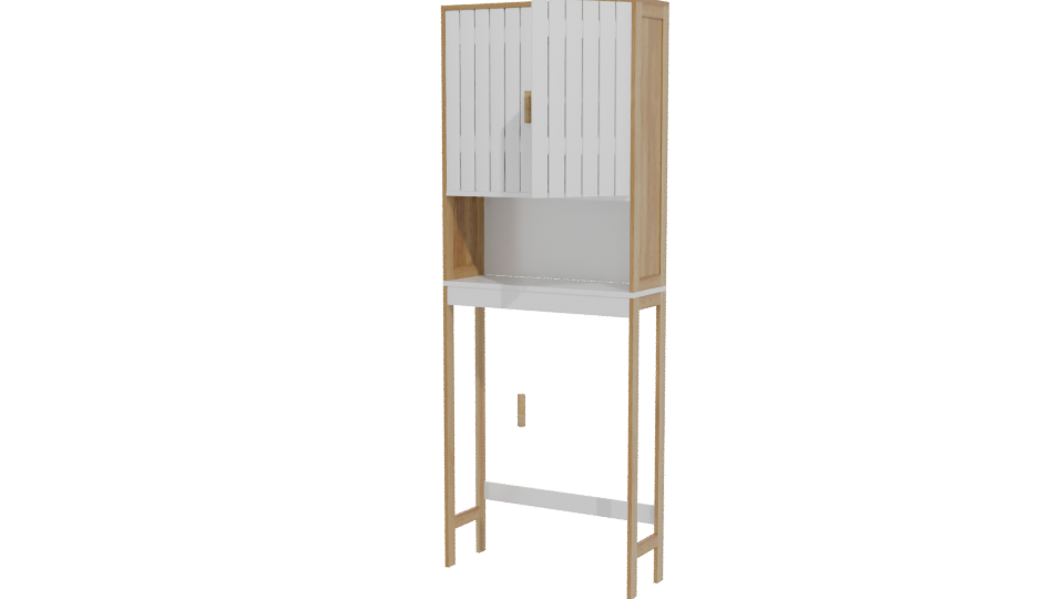 Stylish Wooden Display Cabinet Model - Professional 3D Model Render 12