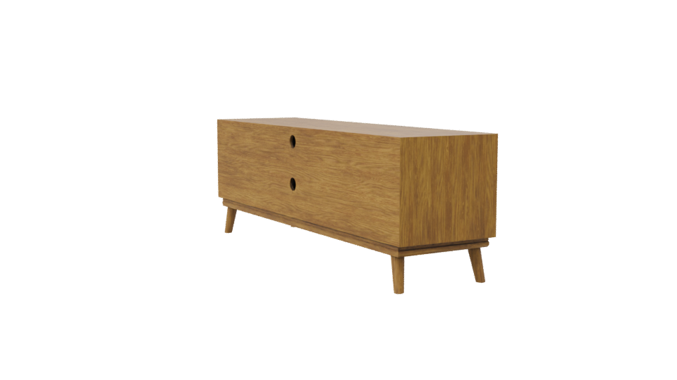 Stylish Wooden TV Stand 3D - Professional 3D Model Render 7