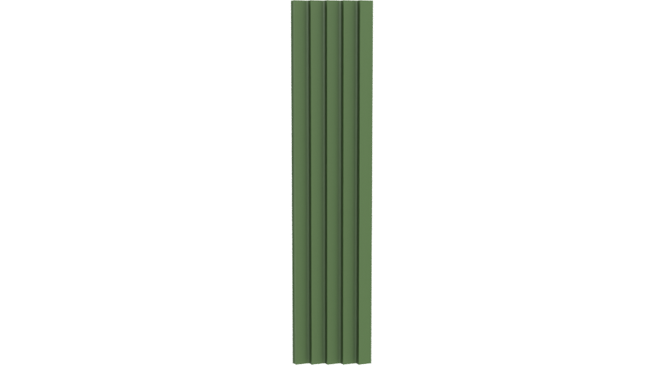 Stylized Green Vertical Panel 3D Model - Professional 3D Model Render 5