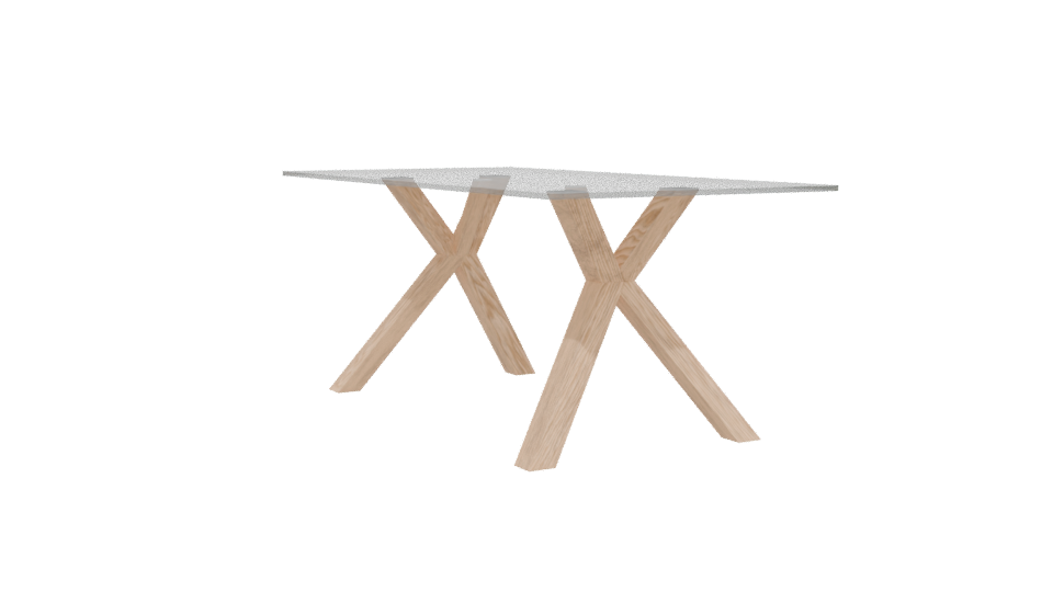 Modern Glass Top Dining Table - Professional 3D Model Render 13