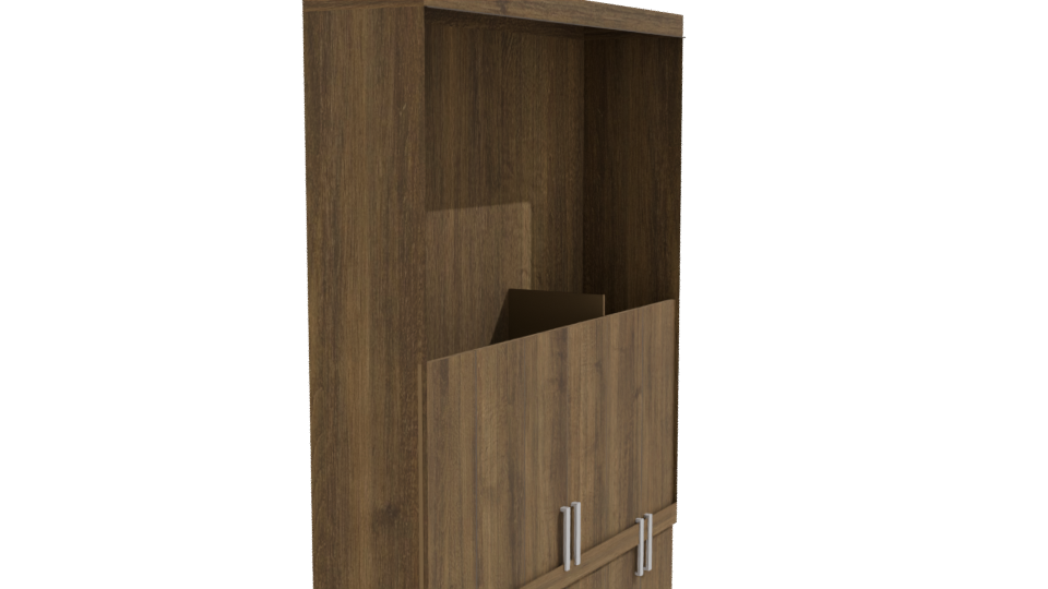 Stylish Wooden Wardrobe 3D Model - Professional 3D Model Render 9