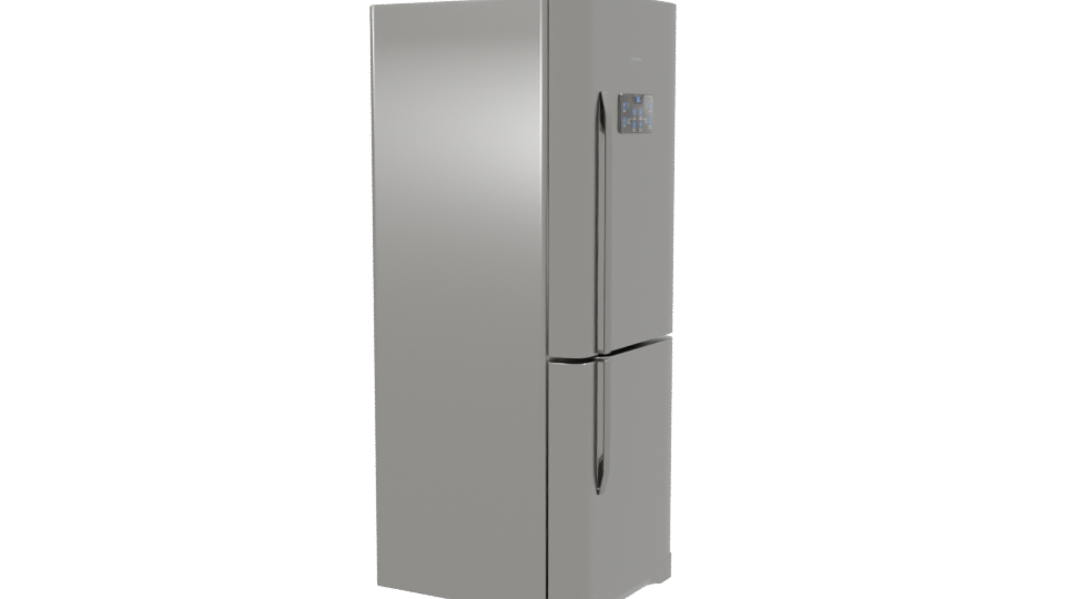 Sleek Stainless Steel Refrigerator 3D Model - Professional 3D Model Render 9