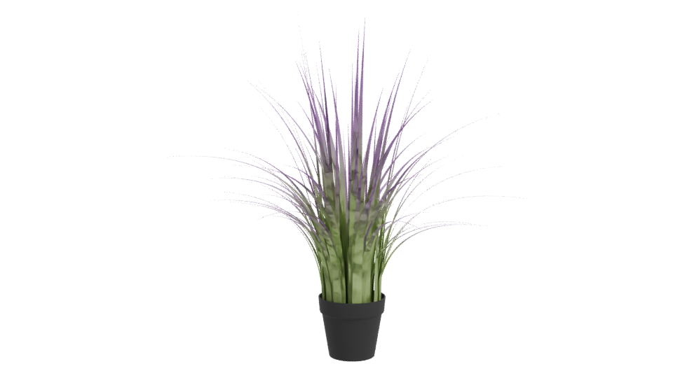 Stylized Potted Grass Plant 3D - Professional 3D Model Render 11