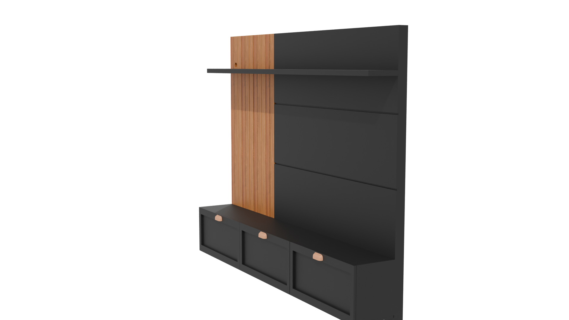 Modern Entertainment Center 3D - Professional 3D Model Render 13