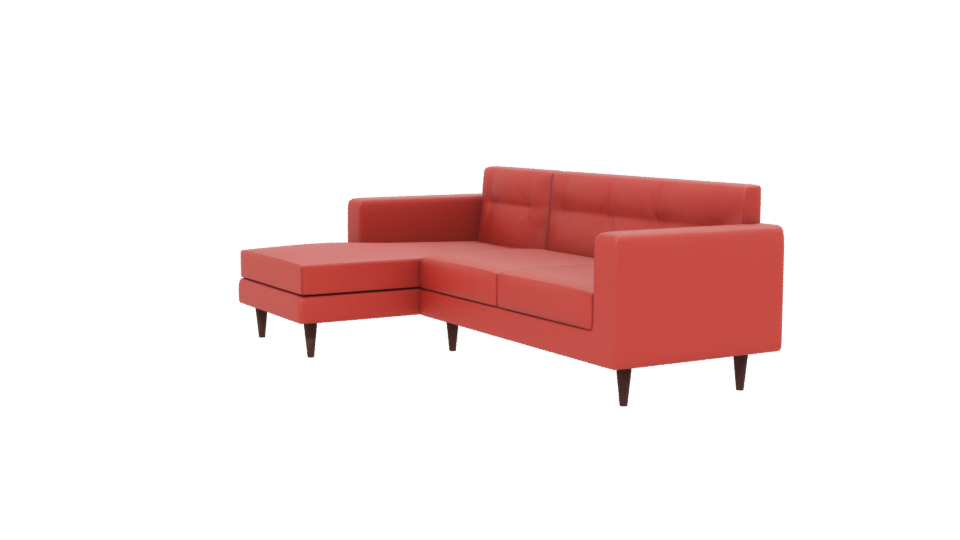 Stylish Red Sofa 3D Model - Professional 3D Model Render 13