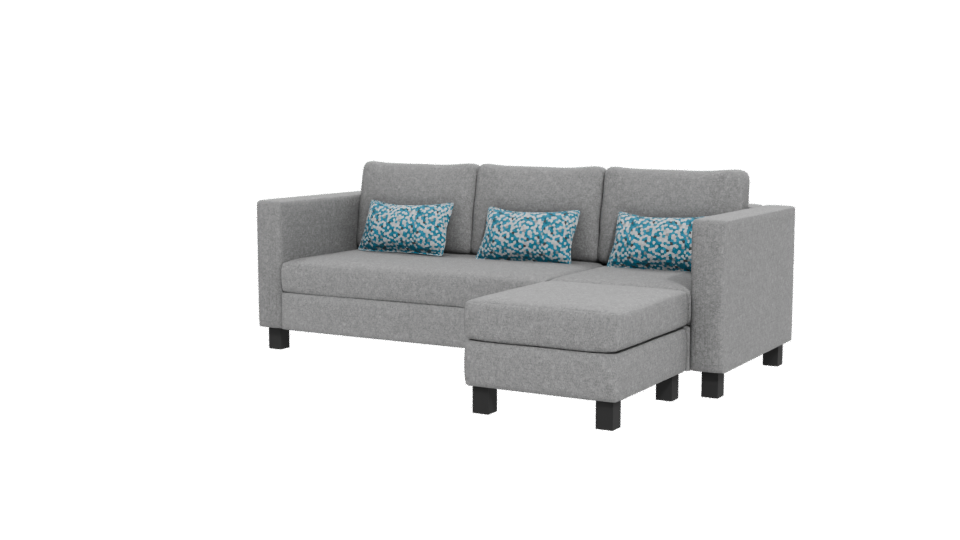 Stylish Grey Sofa 3D Model - Professional 3D Model Render 12