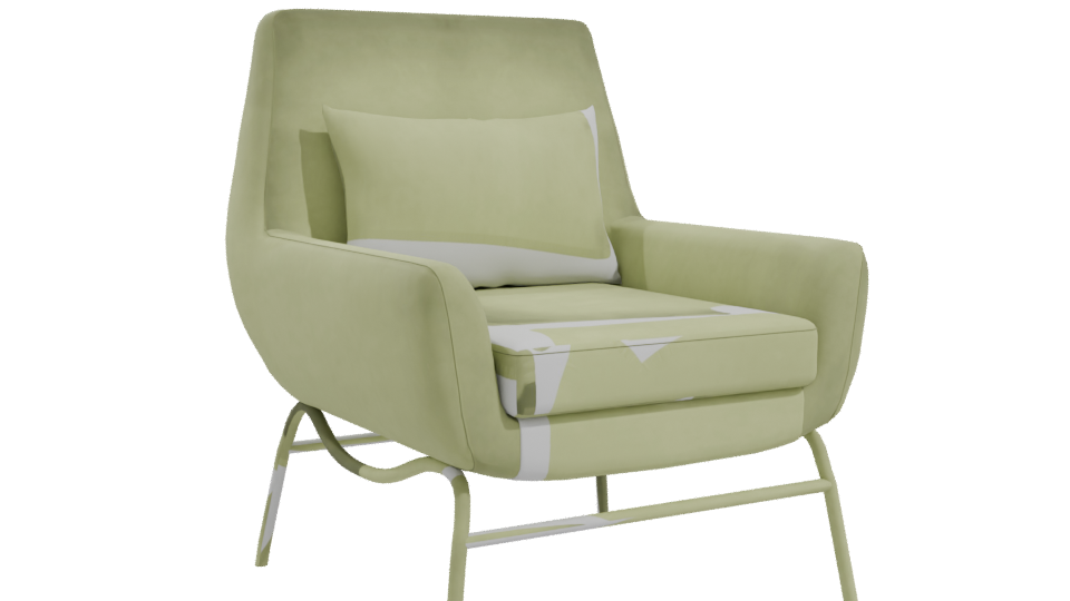 Stylish Modern Accent Chair 3D - Professional 3D Model Render 10