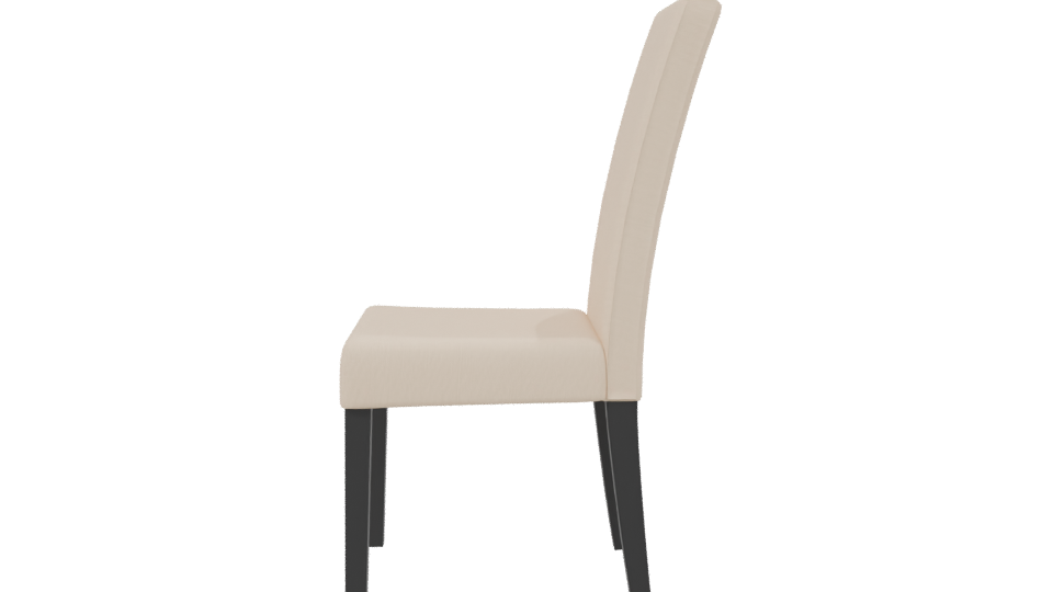 Minimalist Fabric Dining Chair Model - Professional 3D Model Render 2