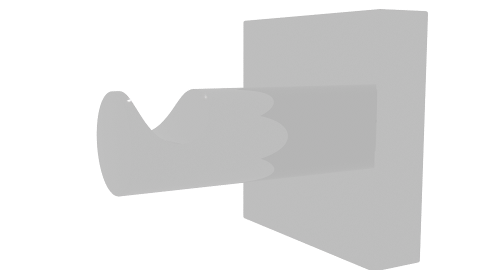 Sleek Modern Wall-Mounted Knob 3D Model - Professional 3D Model Render 13